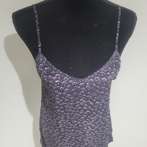 Wilfred Women's Silk Minou Patterned Slip Dress Medium Purple Girlhoodcore Y2K - Picture 5 of 11